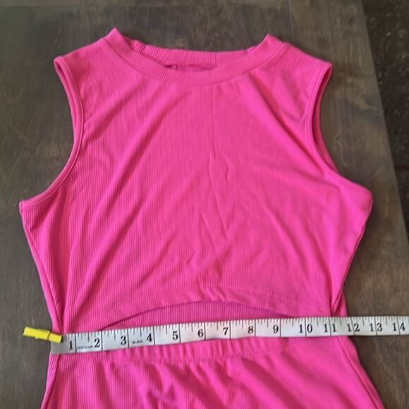 Sleeveless Midi Cut Out Dress Summer Split Bodycon Tank Dress Small - Picture 11 of 12